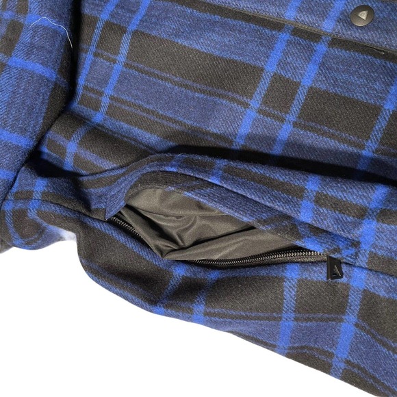 Aztech‎ Mountain Cobalt Blue Padded Flannel Over shirt XXL Wool Blend - Picture 4 of 9